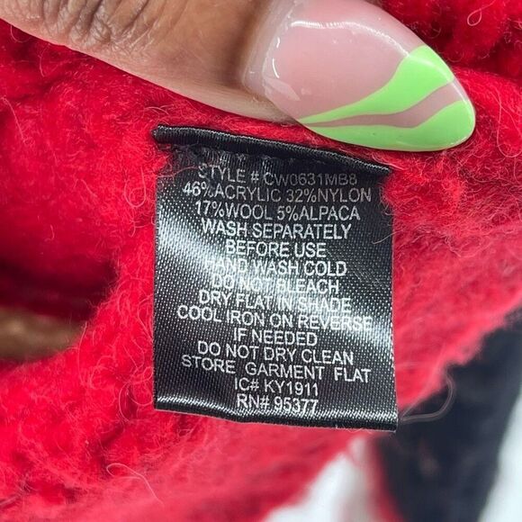 Sanctuary Multicolor Stripe Alpaca Wool Blend Crewneck Sweater Small Oversized - Picture 8 of 12